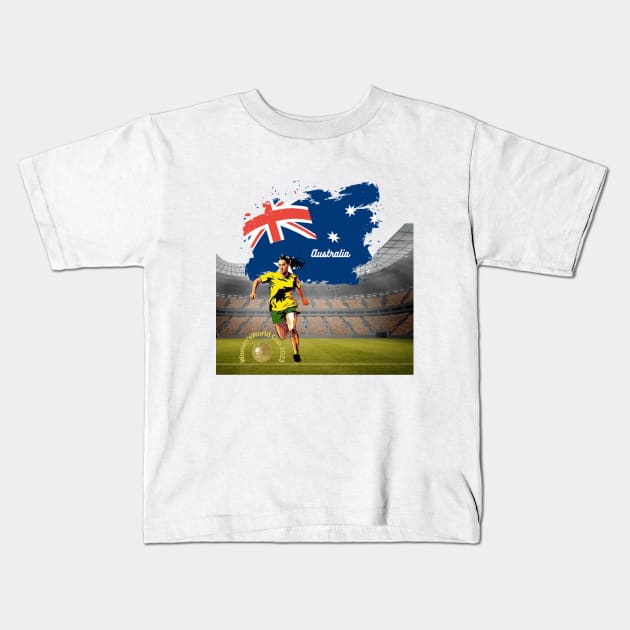 Australia T-Shirt, Unisex T-Shirt, Women’s World Cup, soccer t-shirts, football t-shirts, women’s football, Australia national football team Kids T-Shirt by Clinsh Online 